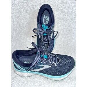 Brooks Ghost 11 Women's Athletic Running Shoes Navy/Aqua Blue Sz 6 B US